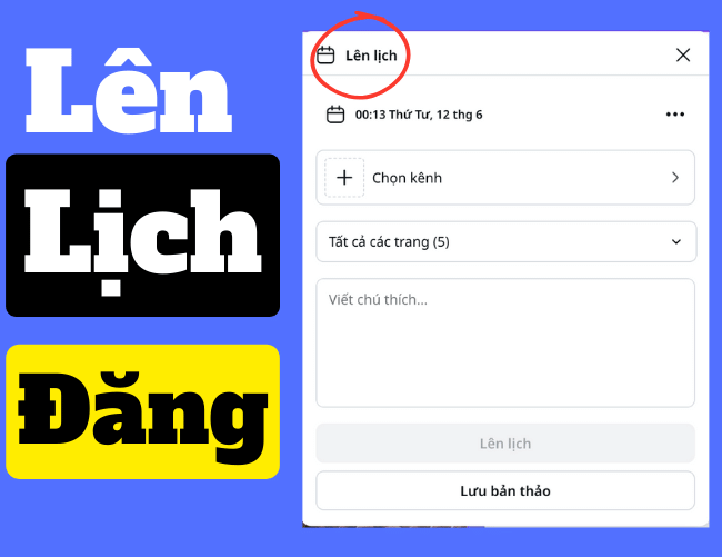 lên lịch đăng trên đa nền tảng